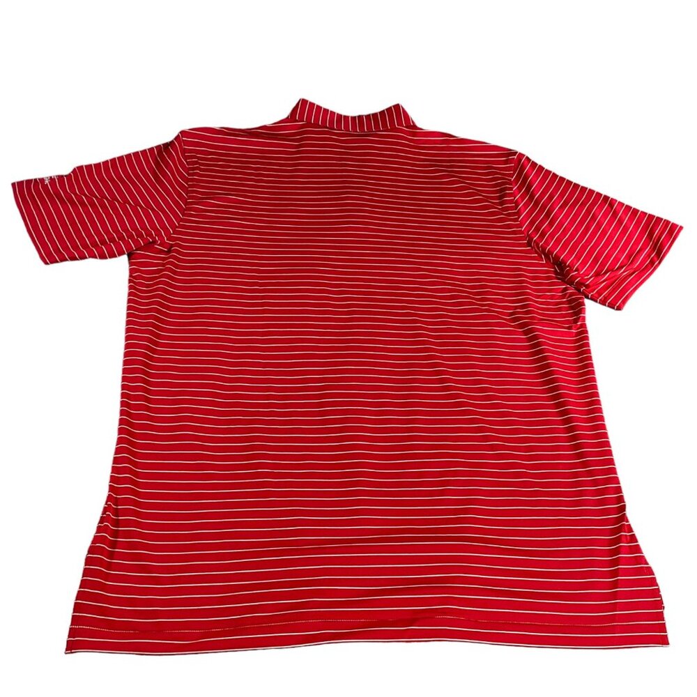 Peter Millar Shirt Mens XL Red White Stripe Jersey Comfort Performance Golf - Picture 2 of 16